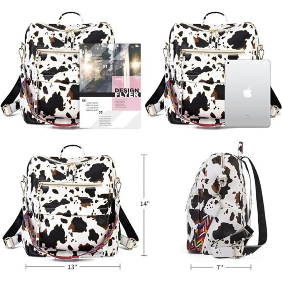 Women Backpack Purse Vintage Rucksack Convertible Shoulder Bag Travel Daypack main image 7